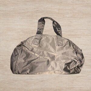 Bloomingdales Brown Medium Travel Tote Duffel Bag 22x13 Weekender Vacation